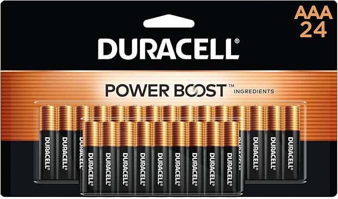 Duracell Coppertop AAA Batteries with Power Boost Ingredients, Triple A Batteries, 24 Count (Pack... | Amazon (US)