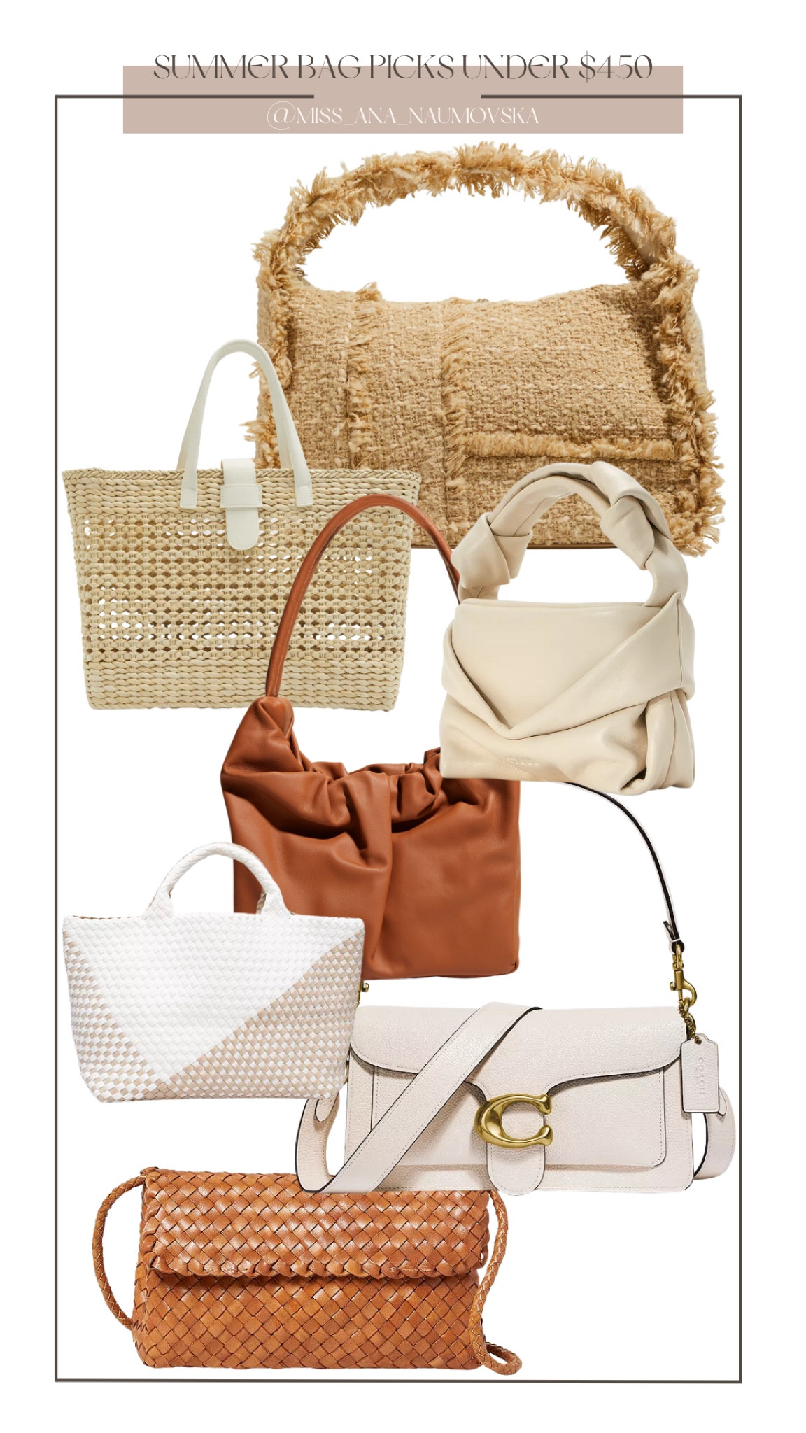 Check out my summer bag picks all under $450! 
#summerbag #summerfind #handbags 

#LTKstyletip #LTKsalealert #LTKSeasonal