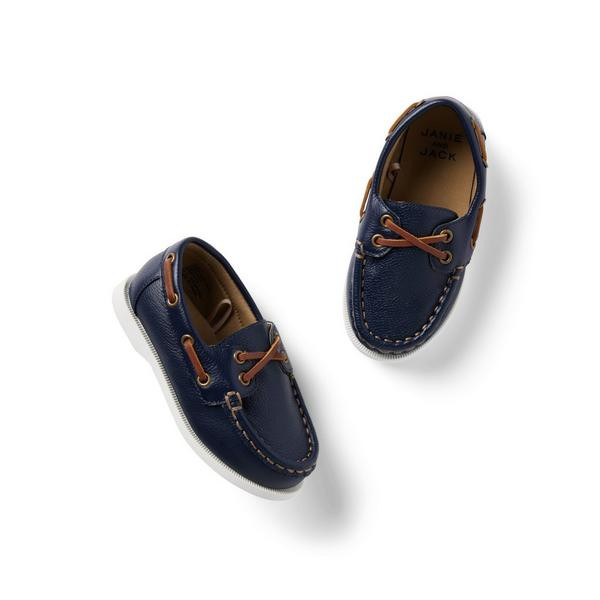 Leather Boat Shoe | Janie and Jack