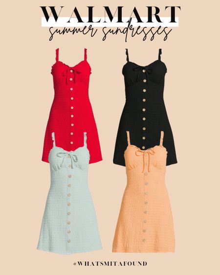 New sundresses from Walmart, just $12! Summer sundress, mini sundress, button front sundress, black sundress, mint sundress, orange sundress, red sundress, trendy sundress, affordable sundress, button front dress, button front mini dress, black mini dress, mint mini dress, red mini dress, orange mini dress, trendy mini dress, affordable mini dress

#LTKStyleTip #LTKSeasonal #LTKFindsUnder50