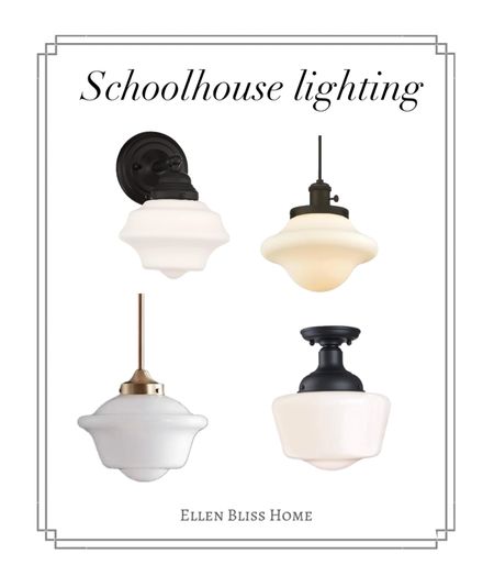 Beautiful and affordable timeless schoolhouse style lighting, pendants, sconces, ceiling mount. 

#LTKstyletip #LTKsalealert #LTKhome