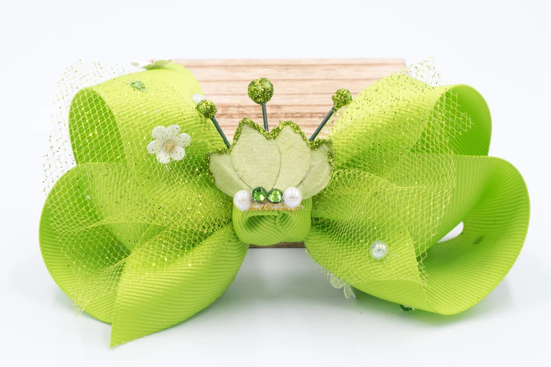 Princess Tiana Bow Hair Clip - Etsy | Etsy (US)
