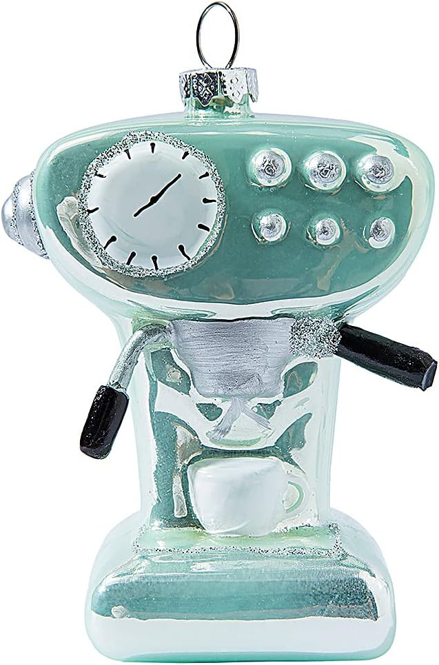 Amazon.com: 2 Pack Glass Coffee Maker Christmas Ornaments for Christmas Tree Decorations, Hanging... | Amazon (US)