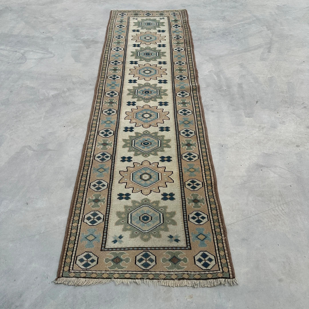 Vintage Rug, 3x9 Ft Runner Rugs, Turkish Rug, Antique Rug, Rugs for Corridor, 2.7x9 Ft Beige Rug,... | Etsy (US)