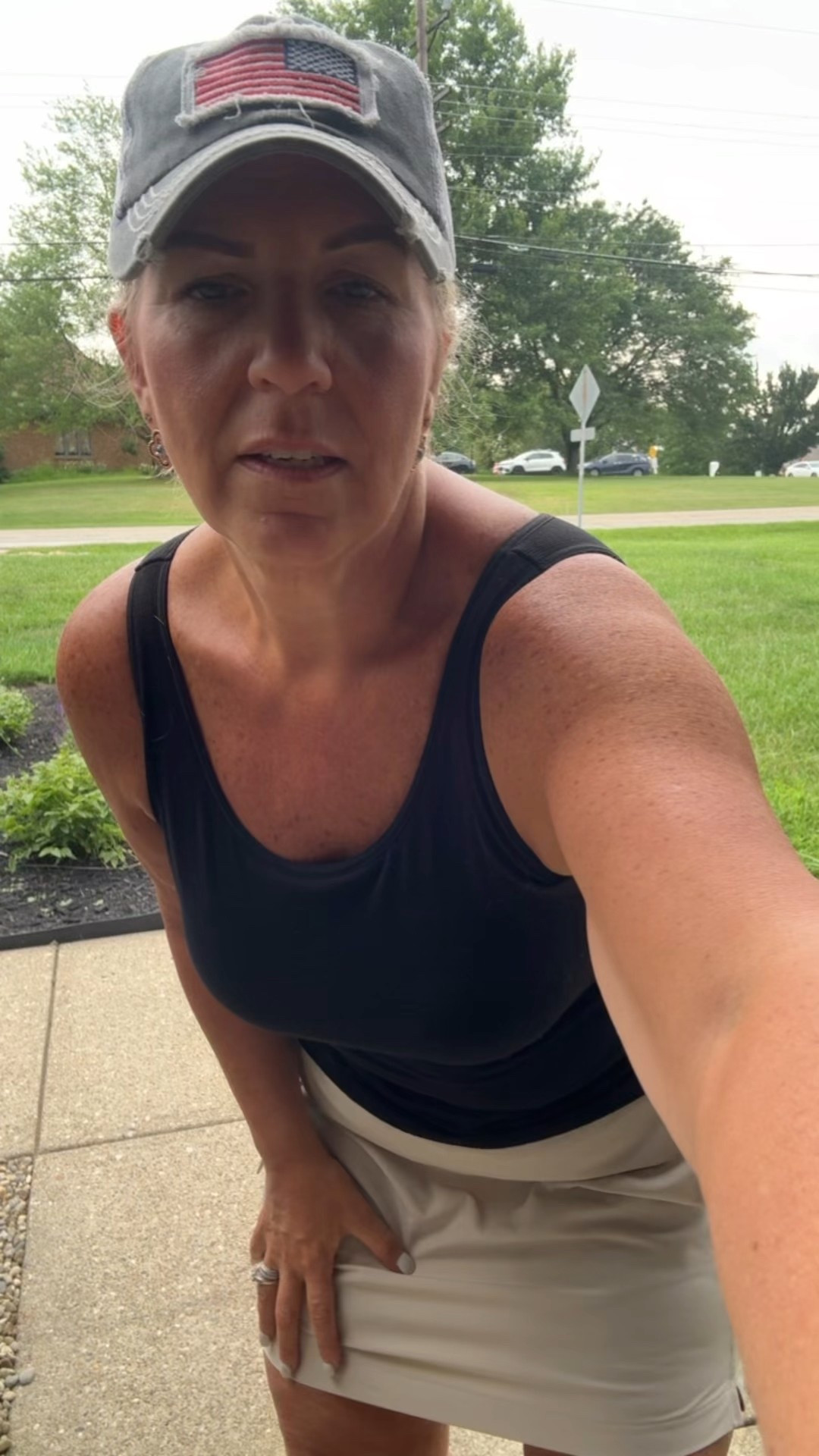 Tank size large 
skort size large
sneakers run true to size 

#LTKMidsize #LTKFindsUnder50 #LTKShoeCrush