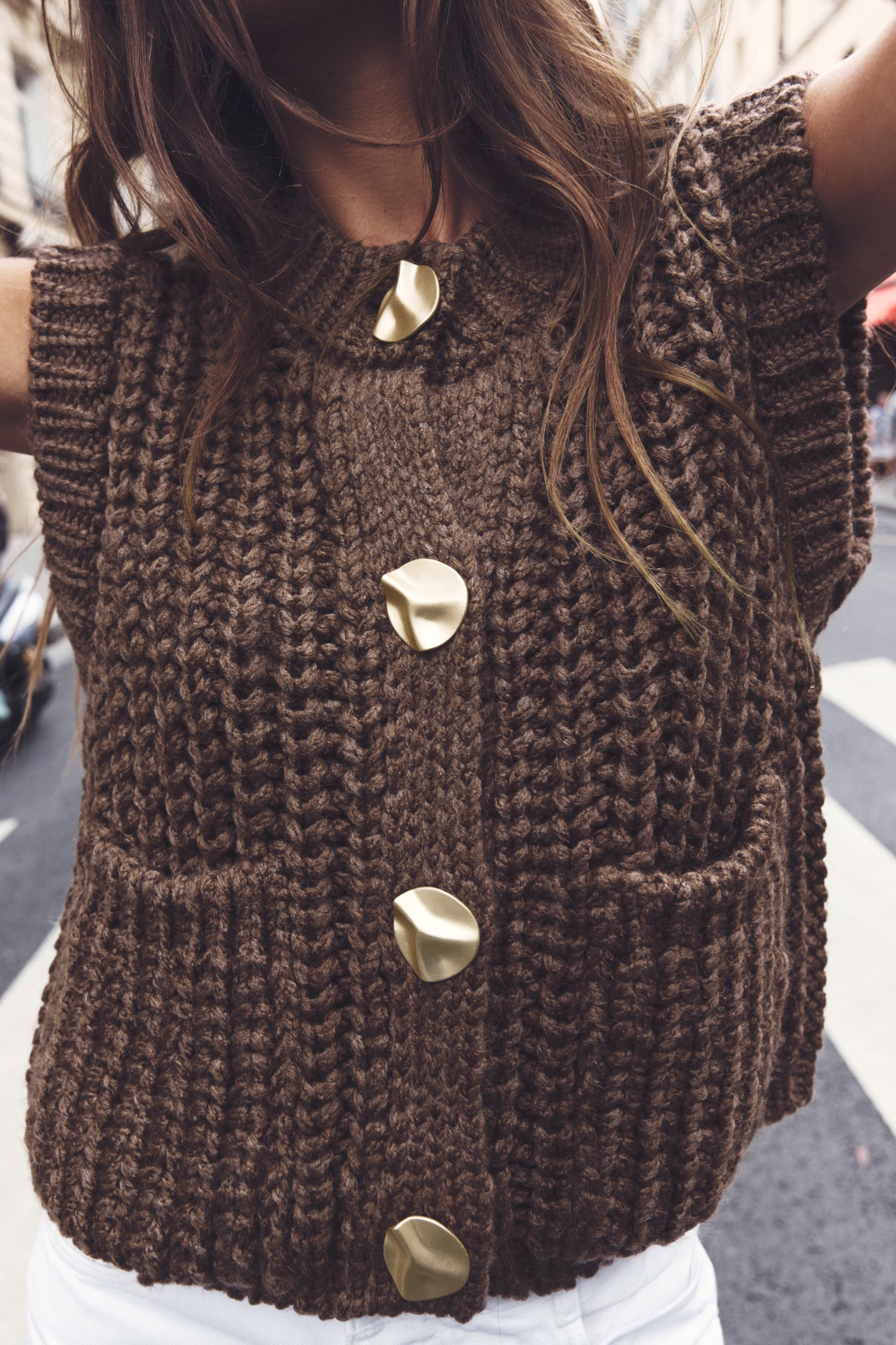 CHUNKY KNIT SWEATER VEST | Zara US