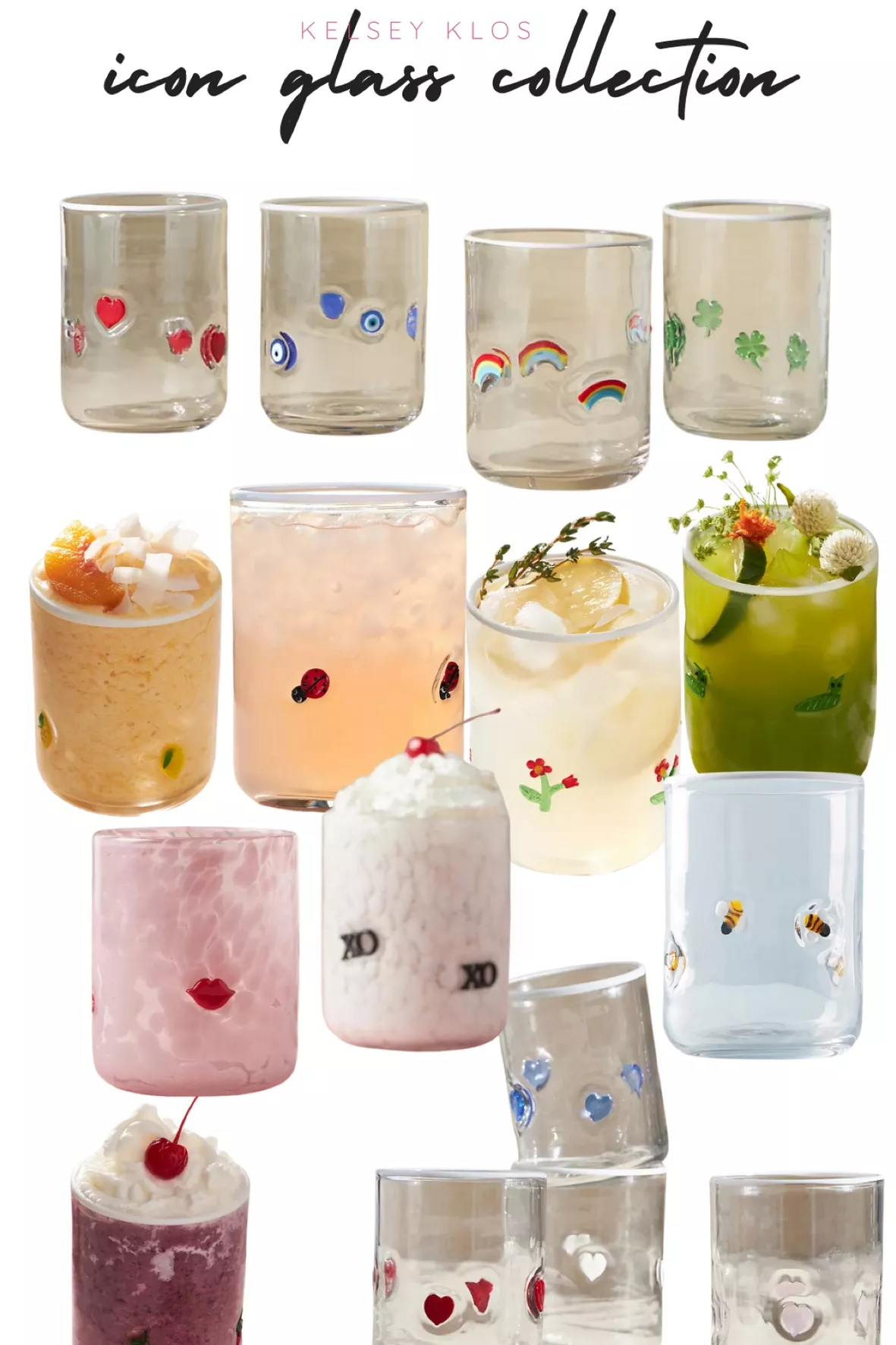 Icon Juice Glasses, Set of 4