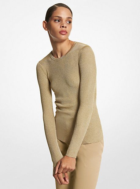 Cashmere Crushed-Sleeve Sweater | Michael Kors US