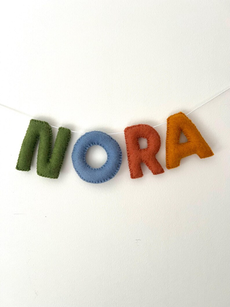 Felt Name Garland New Baby Gift Nursery Decor - Etsy | Etsy (US)