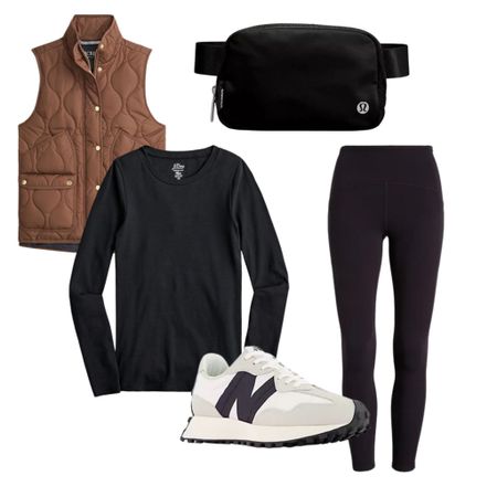 Jcrew vest, fall outfit ideas, new balance, lululemon belt bag 

#LTKfindsunder100 #LTKshoecrush