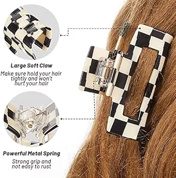 Checkered Pattern Hair Claw … curated on LTK
