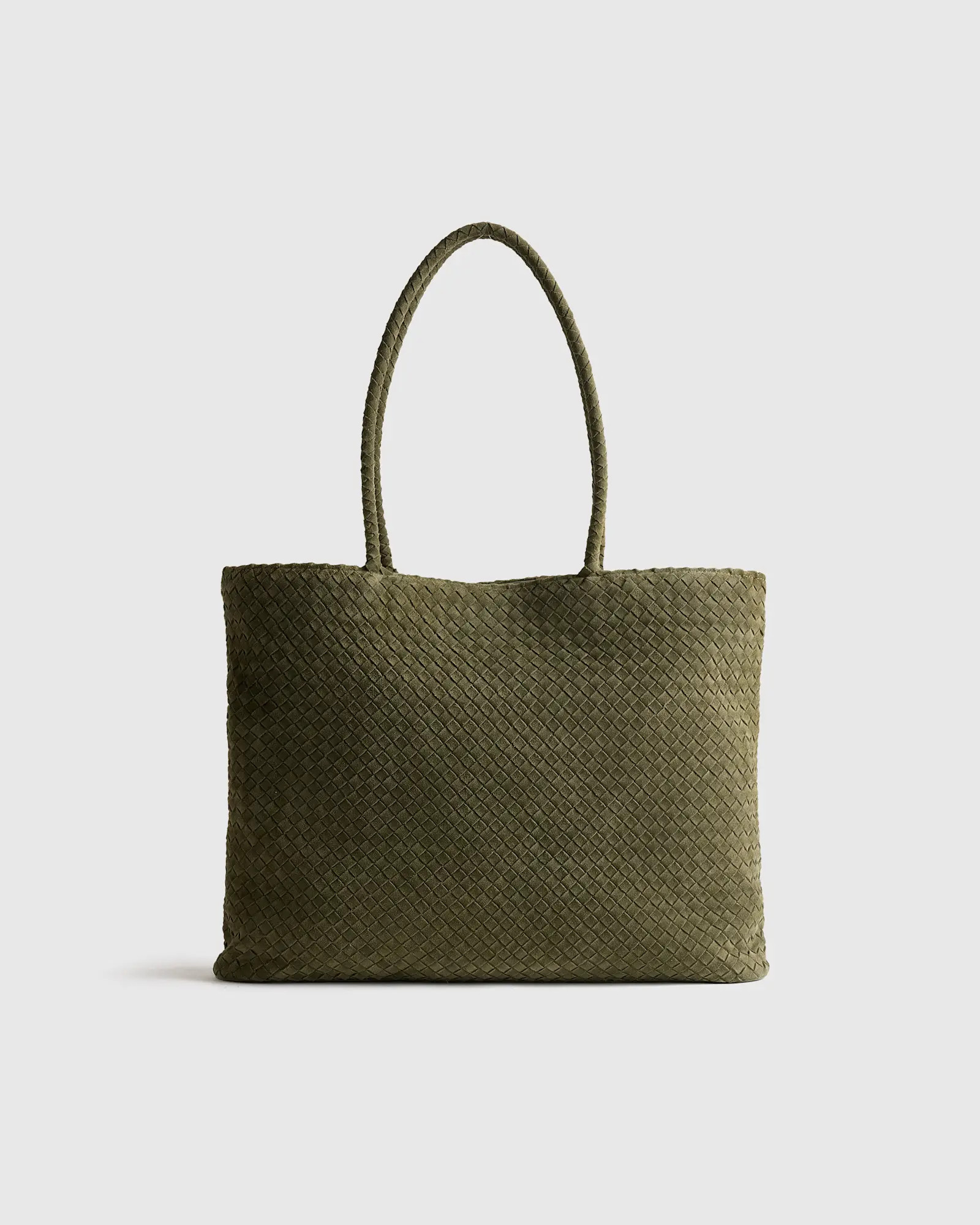 Siena Suede Handwoven Tote | Quince