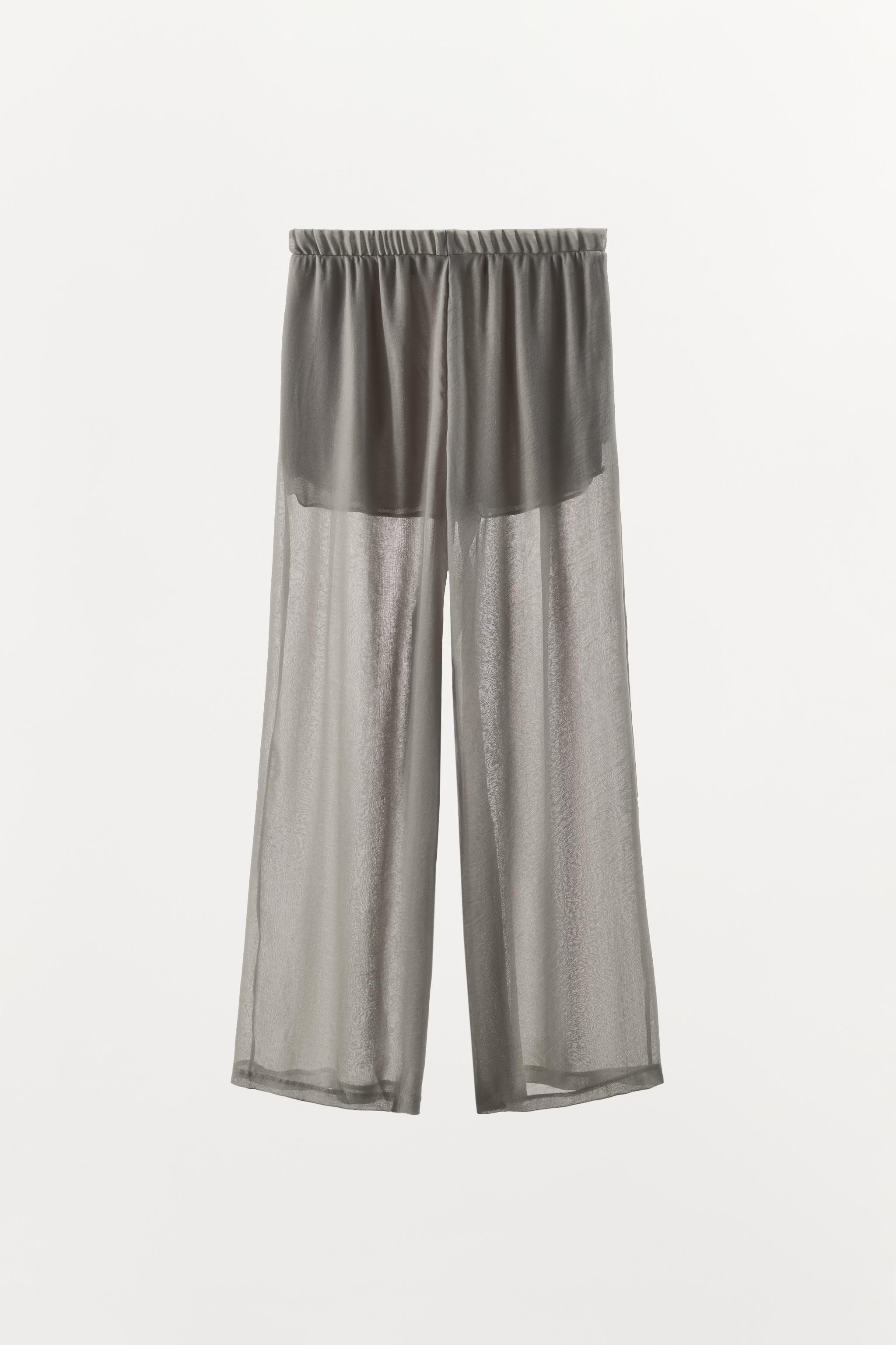PANTALONI PALAZZO SEMITRASPARENTI | Zara IT