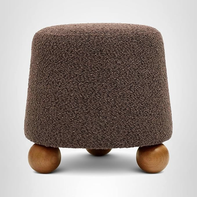 Tov Furniture Jaine Upholstered Stool (Chocolate Brown) | Amazon (US)