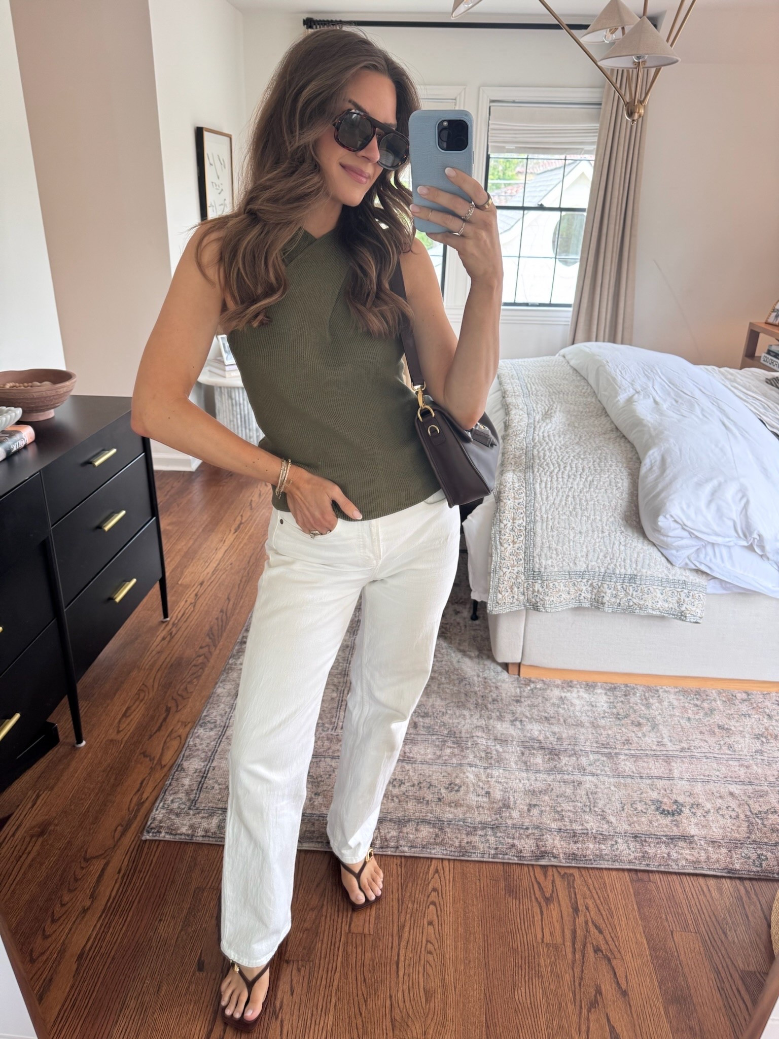 OOTD - work event this morning✨
Top - XS 
Jeans - 25

Bag is @Vivrelle use code: LAURENROSCOP to save more

#LTKdayinmylife #LTKootd #LTKgrwm