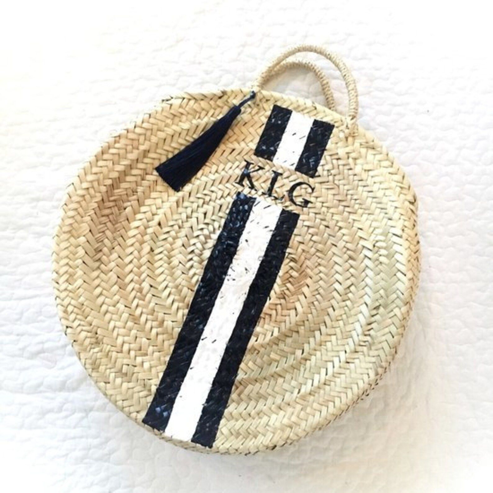 Personalized Round straw basket Straw Totes Custom french basket summer handbag market basket mor... | Etsy (CAD)