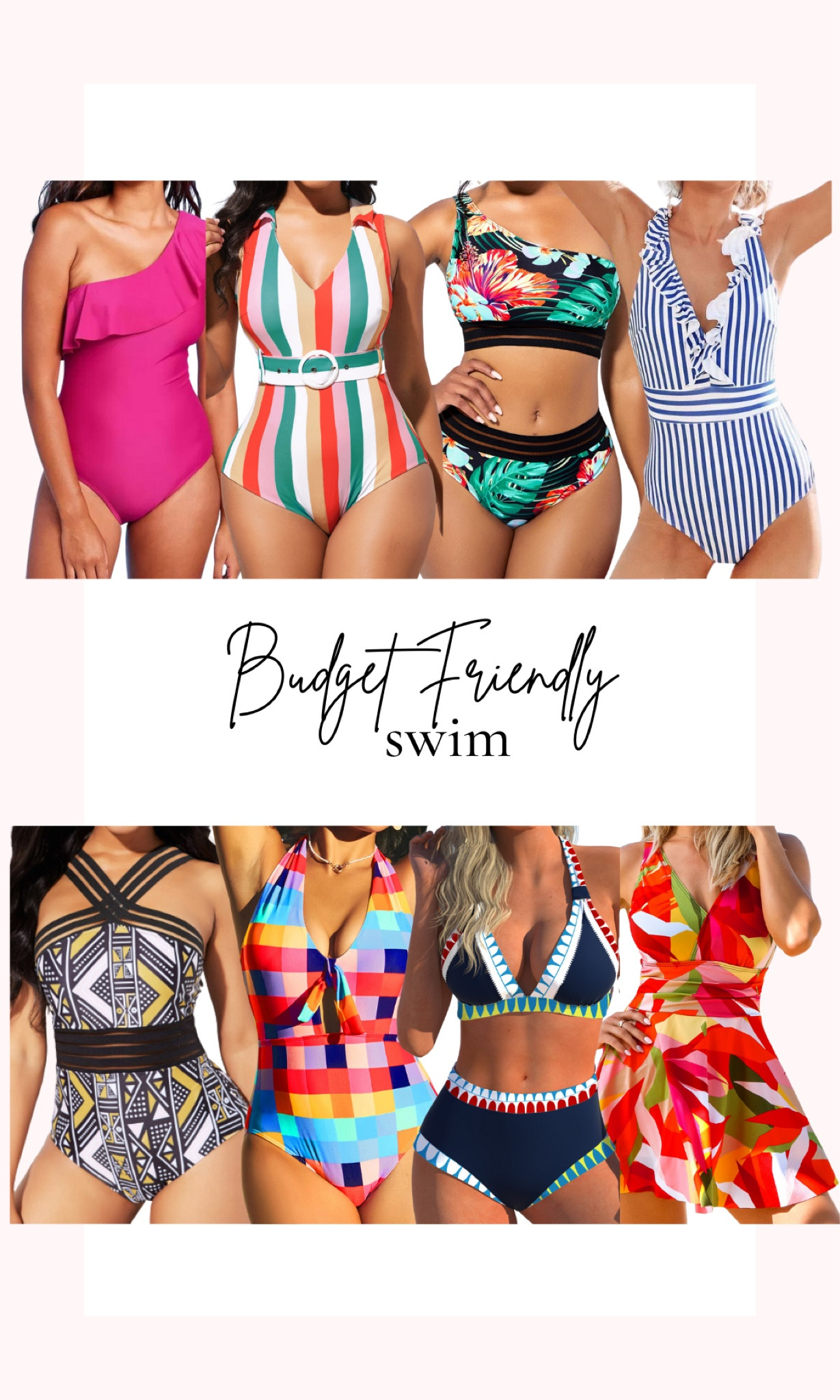 Budget friendly swimsuits for all ages. Ladies, these suits have a great fit and so stylish! 
#onepiece #tankini #swimdress #twopieceswimsuit #bikini 
#resortwear 

#LTKsalealert #LTKSeasonal #LTKswim
