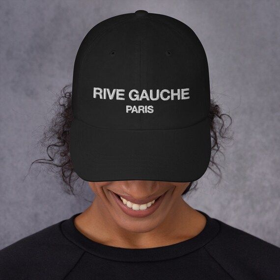 Rive Gauche Paris White Embroidered Dad Hat Baseball Cap - Etsy | Etsy (US)