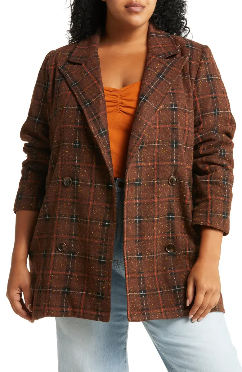 Treasure & Bond Plaid Double Breasted Blazer Coat | Nordstrom | Nordstrom