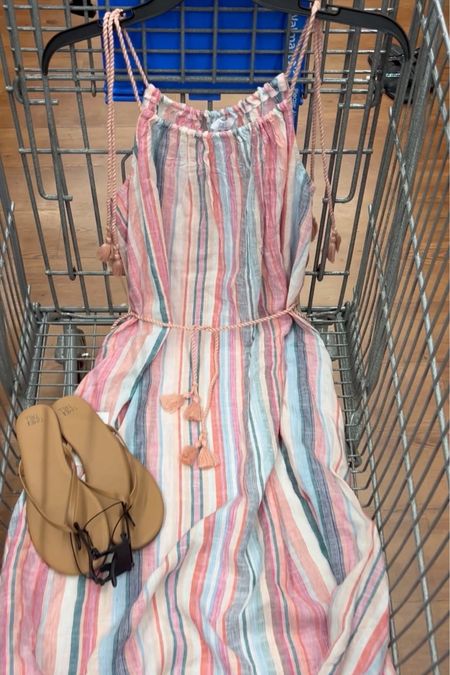 Walmart summer outfit idea with this Time and Tru tie shoulder midi dress, I got my usual size small. Comes in four colors, Lyocell cotton blend feels like linen. 

#LTKFindsUnder100 #LTKFindsUnder50 #LTKStyleTip