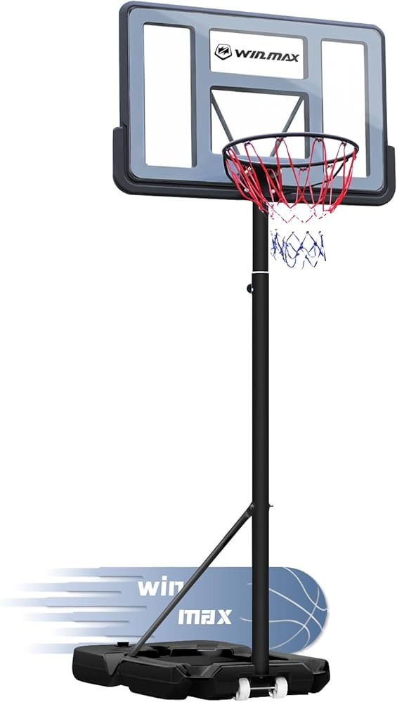 WIN.MAX Basketball Hoop Outdoor 3.8-10ft Adjustable Height, 44inch Backboard, Swimming Pool Baske... | Amazon (US)