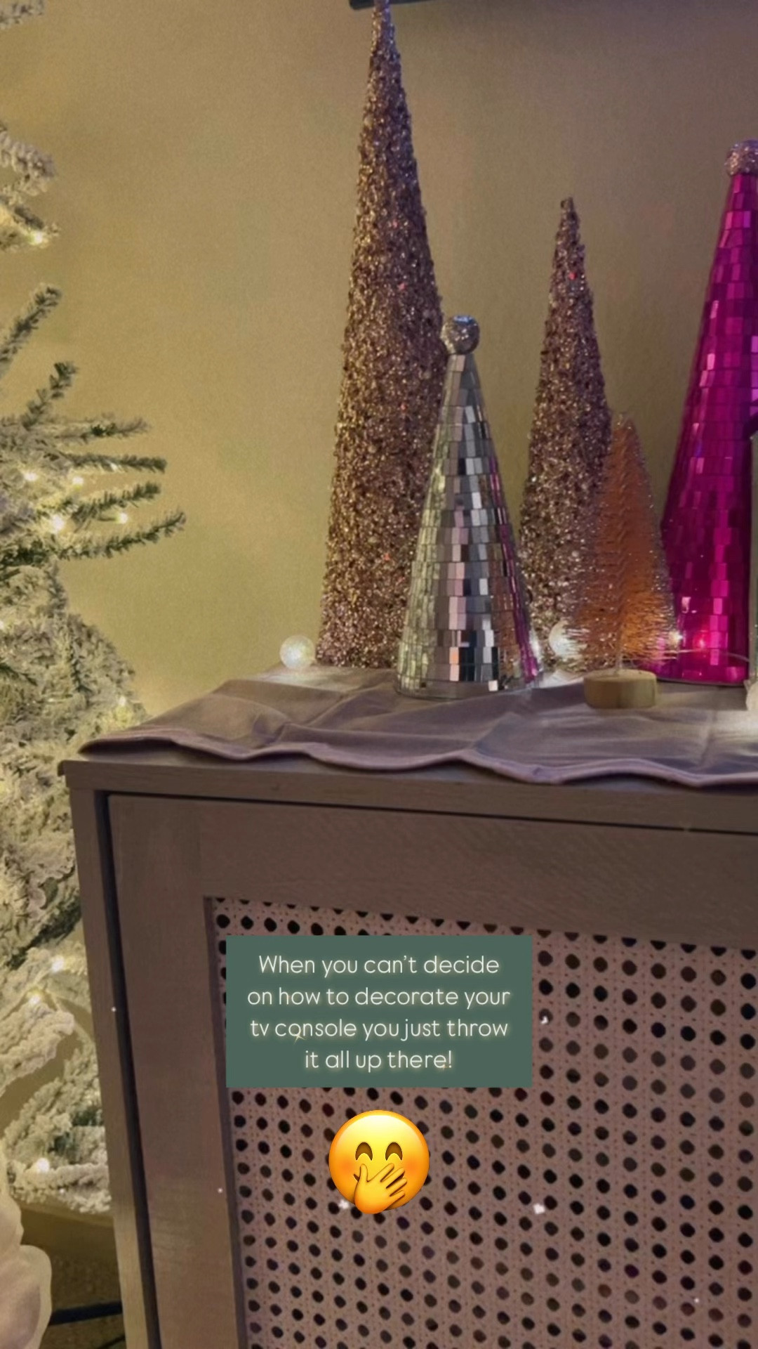 Love how this collection of trees and Christmas village houses came out on my tv console!! Happy Holidays!! 🎄🎄🎄

#LTKVideo #LTKHoliday #LTKHome