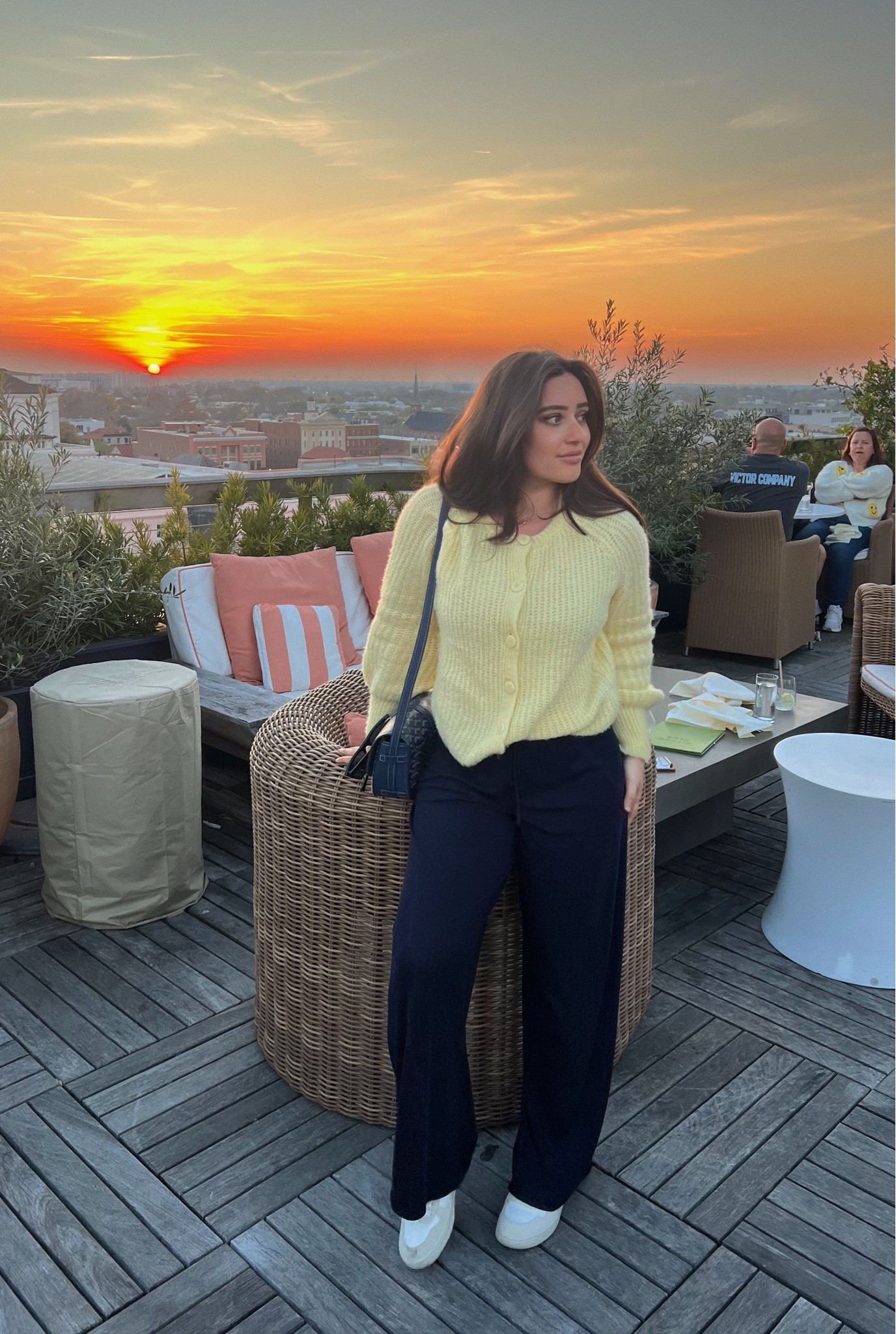 Rooftop season
Cardigan
Flowy pants
Casual outfit 

#LTKSaleAlert #LTKTravel #LTKSeasonal