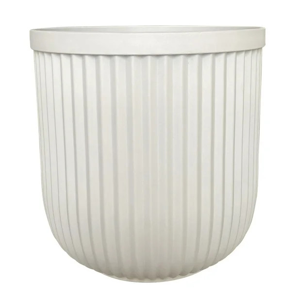 Better Homes & Gardens 16"W x 16"L x 15.8"H Ellan White Resin Plant Pot Planter - Walmart.com | Walmart (US)