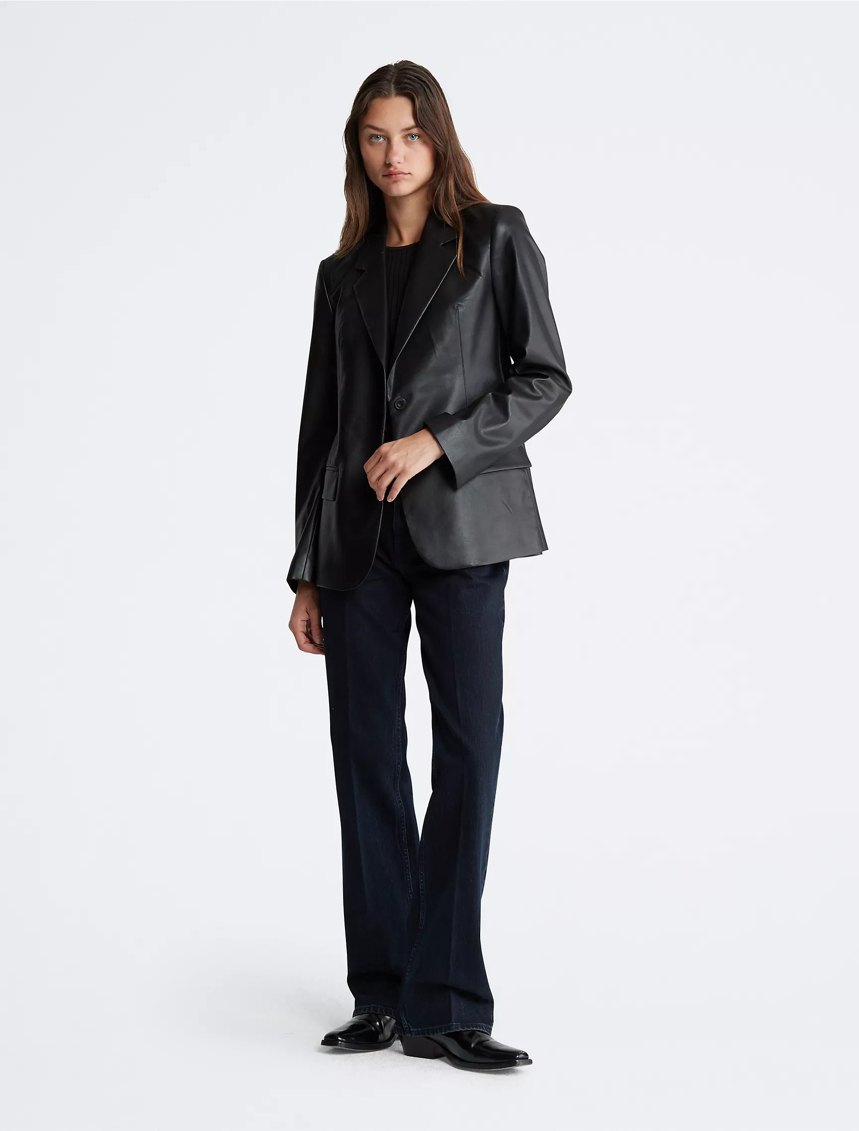 Faux Leather Blazer | Calvin Klein | Calvin Klein (US)