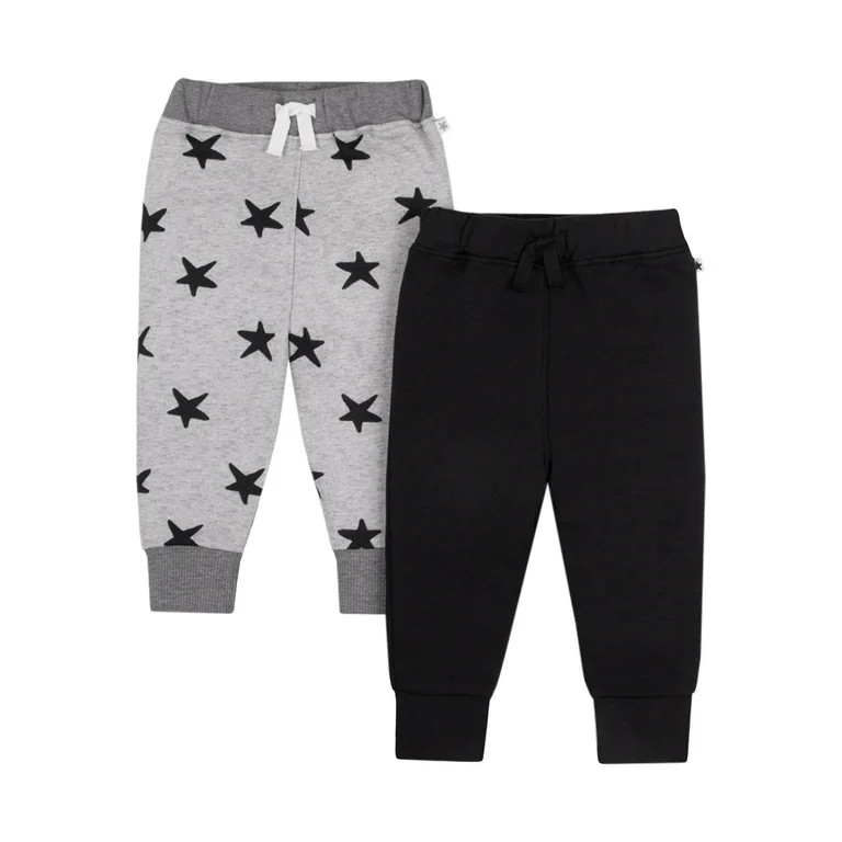 Little Star Organic Baby & Toddler Unisex 2 Pk Jogger Pants, Size Newborn-5T - Walmart.com | Walmart (US)