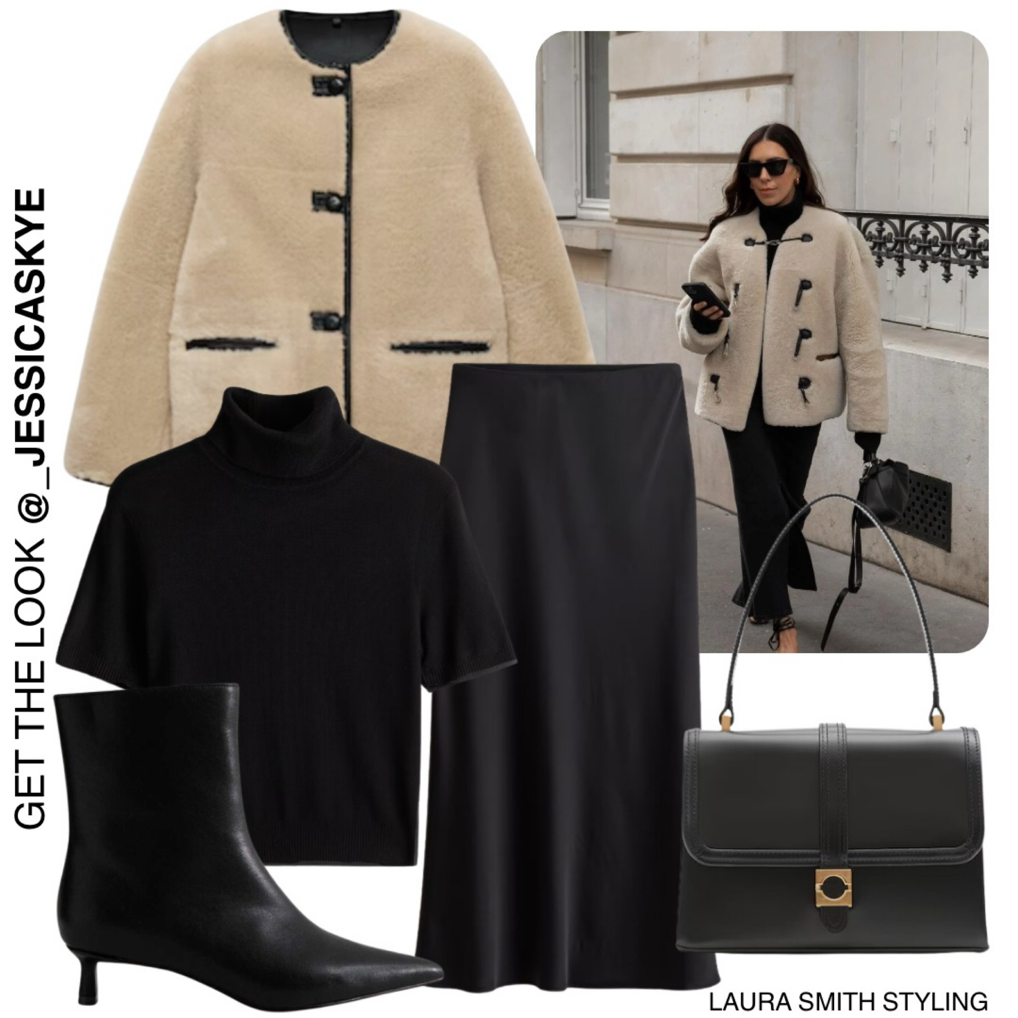 Last years must have jacket is back - the cream fluffy jacket 🤍 perfect for those extra cold days where you want to be warm but not sacrifice your style. 

Including fur effect coat with appliqués, black short sleeve knit top, black silk slip skirt, black heeled boots, black handbag  

#LTKstyletip #LTKuk #LTKautumn
