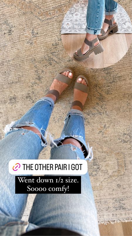 Loving my new sandals!! Still casual, but makes me feel pulled together. 👌🏼 Under $50! 

Sandals, platform, Nordstrom, rack, denim, jeans, rug, entry, bedroom, af, Abercrombie, platform sandals, Mia, summer, spring 

#LTKShoeCrush #LTKFindsUnder50 #LTKxMadewell