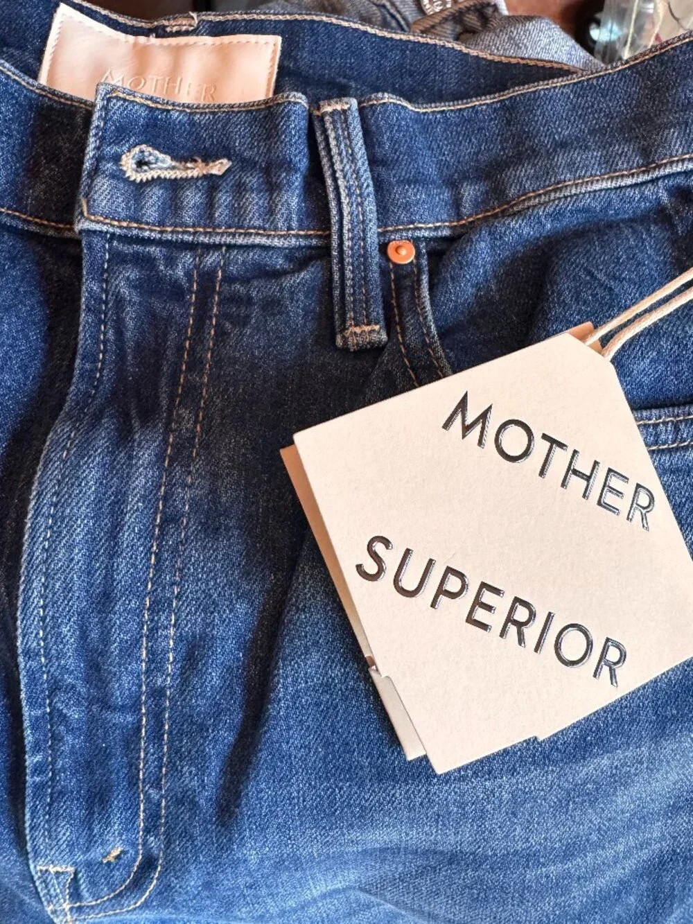 NWT! MOTHER Denim High Waisted Rider Skimp Jeans in size 27, in \u201cPenal Code" | Poshmark