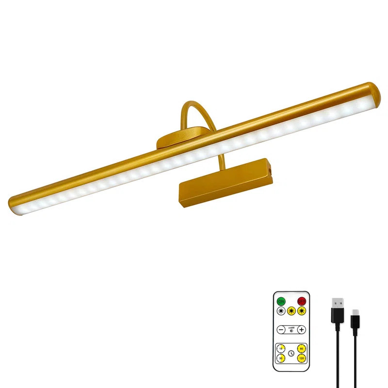 23" Wireless Picture Lights, Rechargeable Battery Art Display Light with Remote Control | Wayfair North America