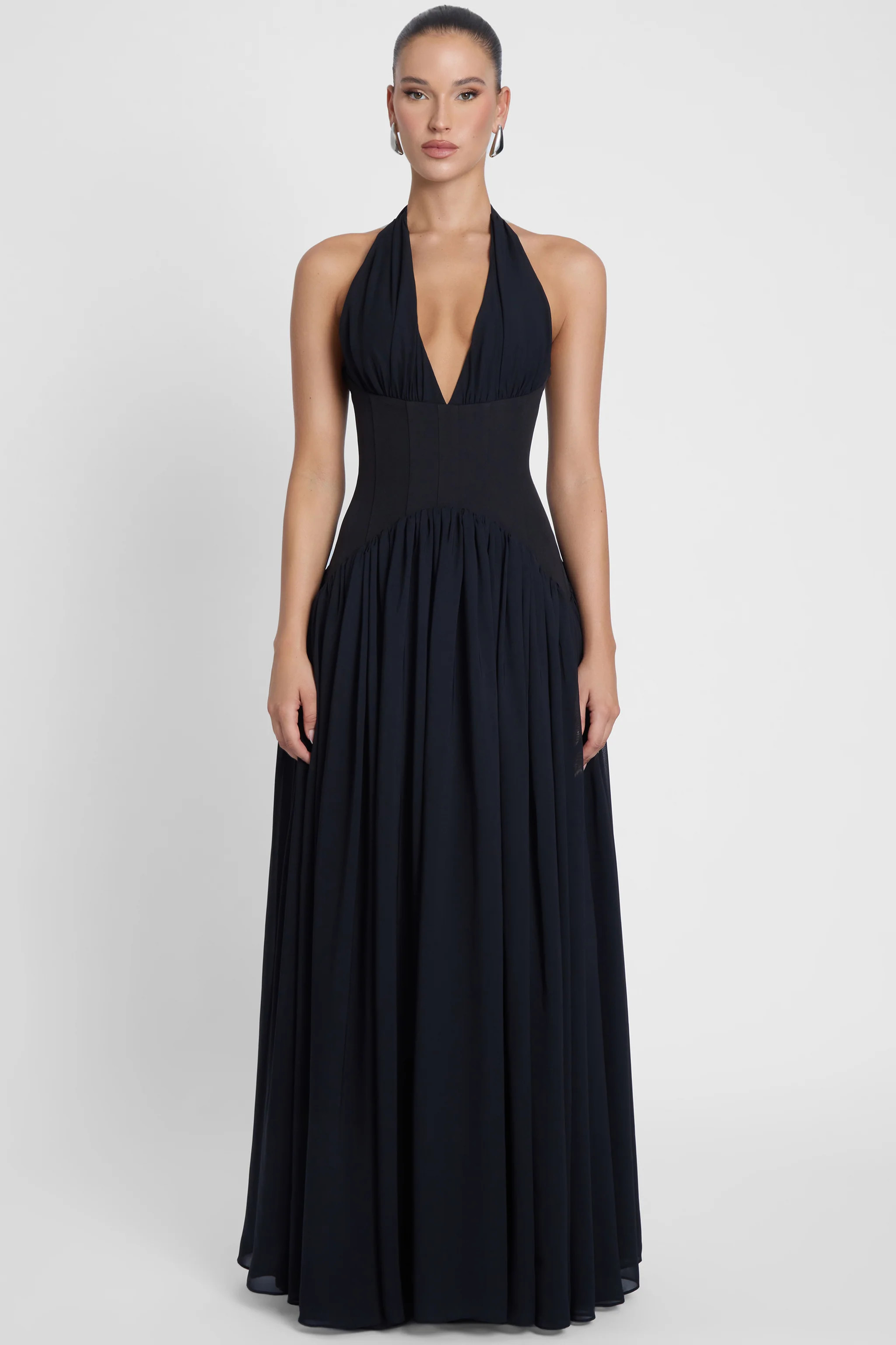 Harlowe Corset Maxi Dress - Black | LEAU (US)