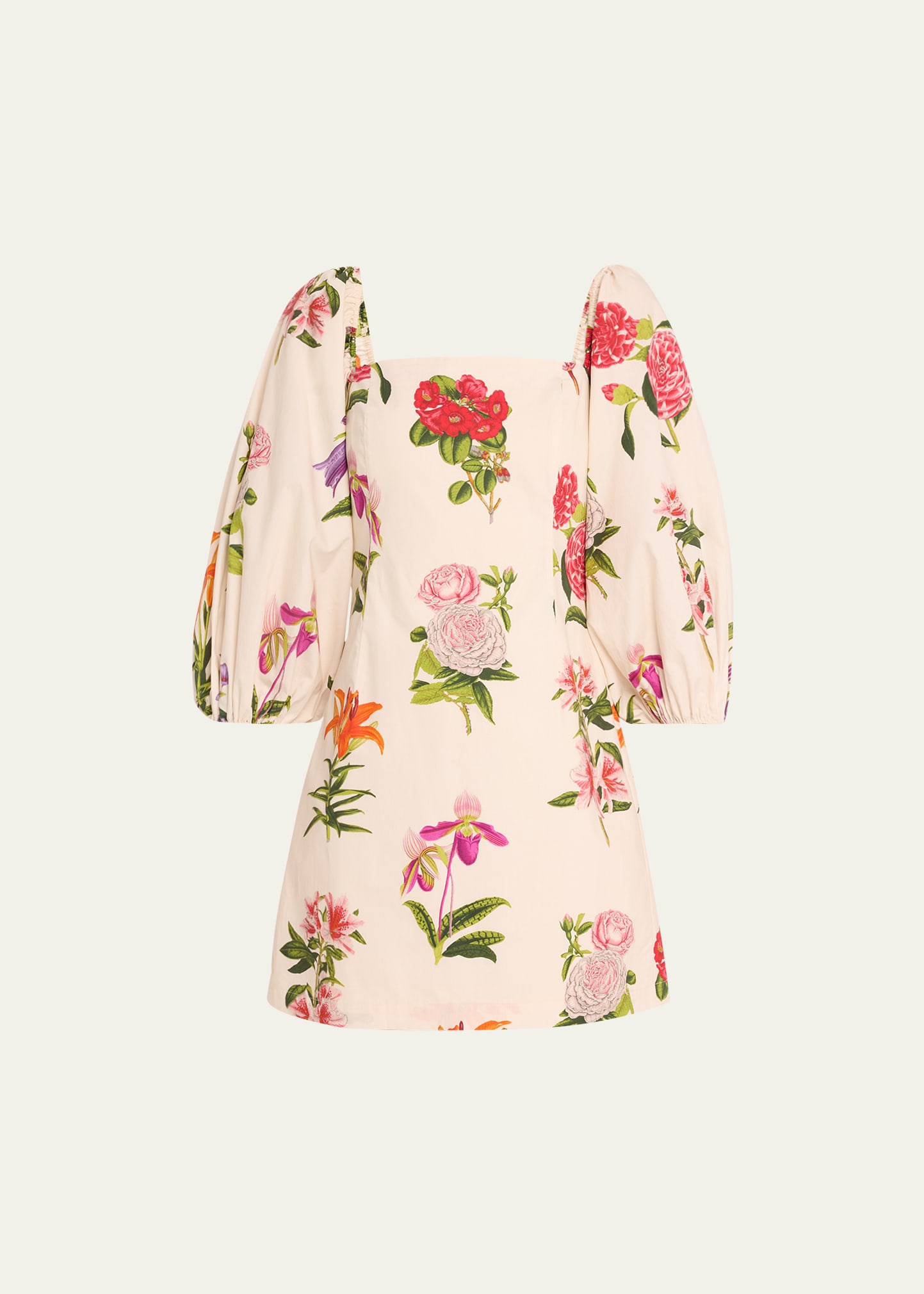 Cara Cara Montauk Puff-Sleeve Cotton Poplin Mini Dress | Bergdorf Goodman