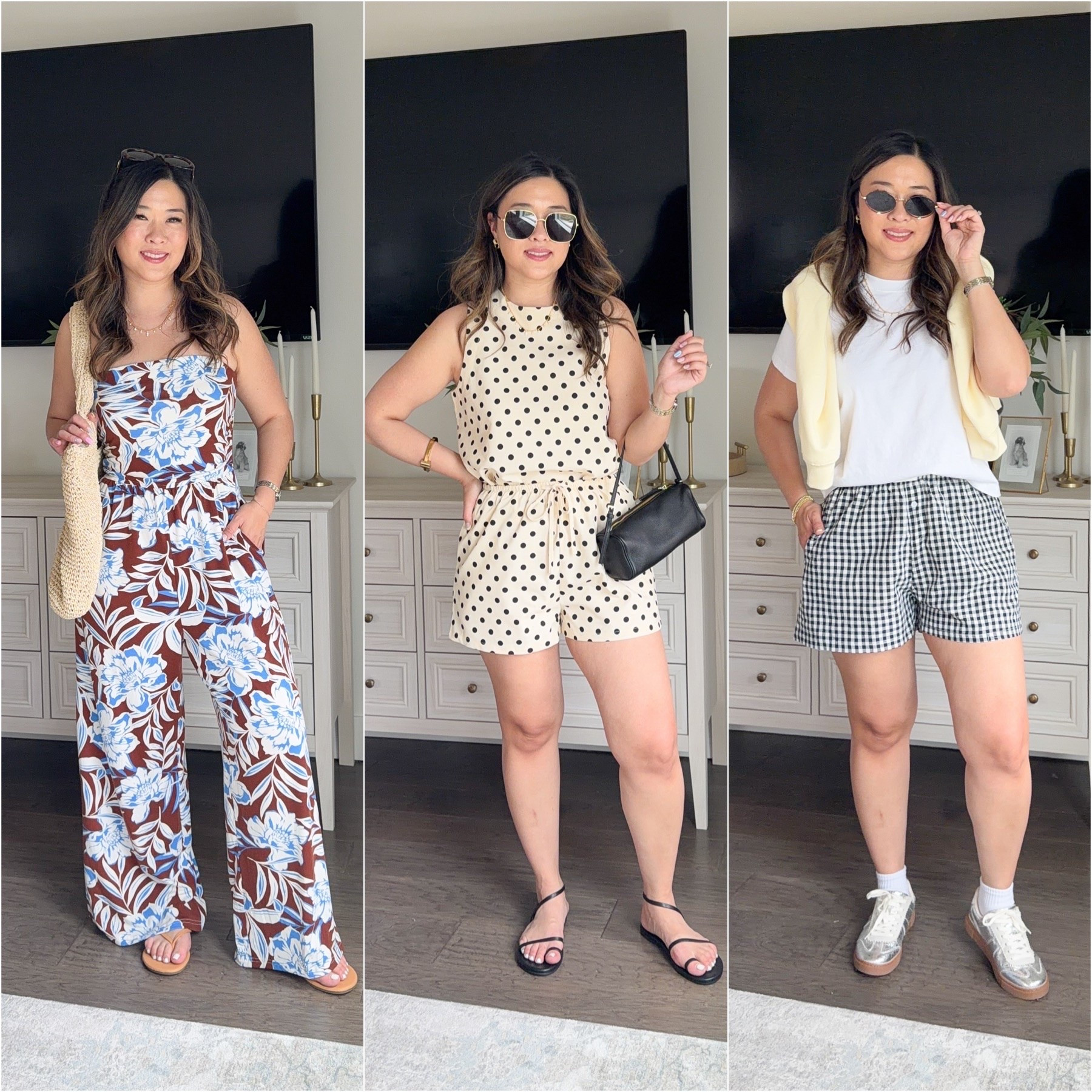 Casual chic styled outfits to elevate your summer style! This jumpsuit, set and easy pull on shorts are perfect for vacation or every day! 

Wearing medium in all

Outfit inspo, cool mom outfit, affordable fashion, polka dots, trending, boxer shorts, butter yellow, summer style, casual outfit, tcs

#LTKootd #LTKSeasonal #LTKmomlife