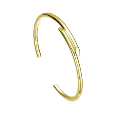 14K Gold-Plated Bypass Cuff Bracelet, featuring a sleek and modern design with a stylish crossover detail for a sophisticated and versatile look. | Target