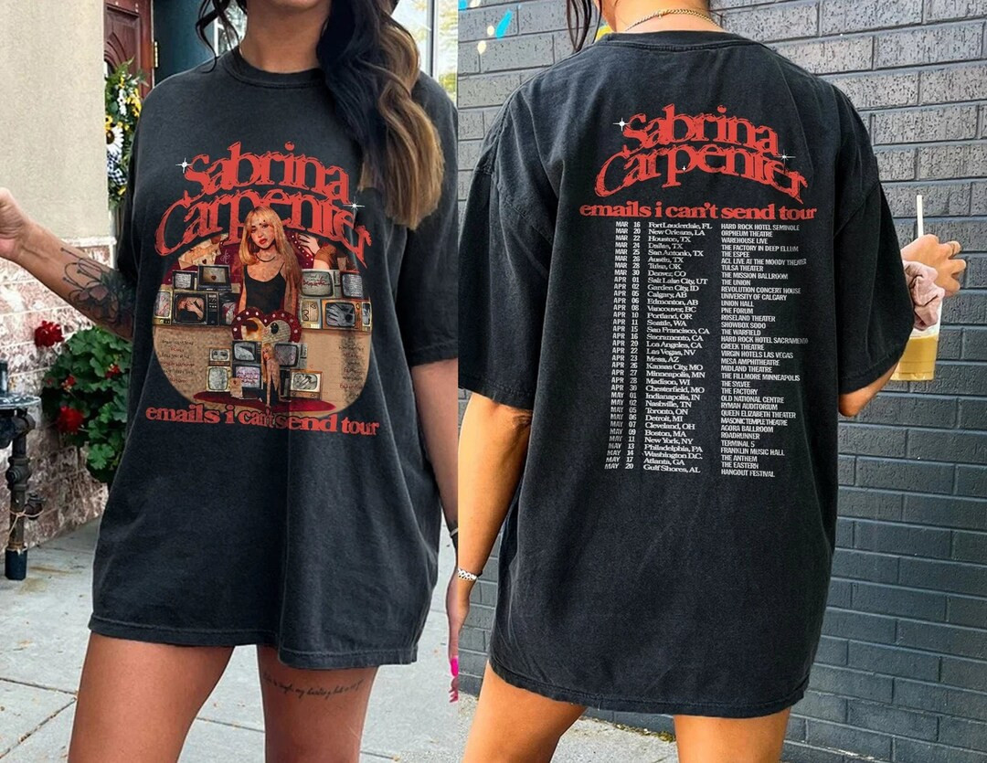 Emails I Can't Send Tour 2023 Shirt 02, Sabrina Carpenter Tshirt, Sabrina Carpenter Concert Sweat... | Etsy (US)