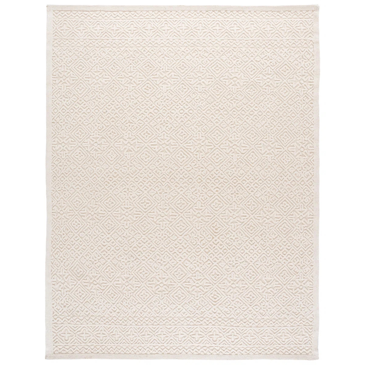Textural 109 Hand Tufted 80% Wool; 20% Cotton Geometric Shapes Rug | Wayfair North America