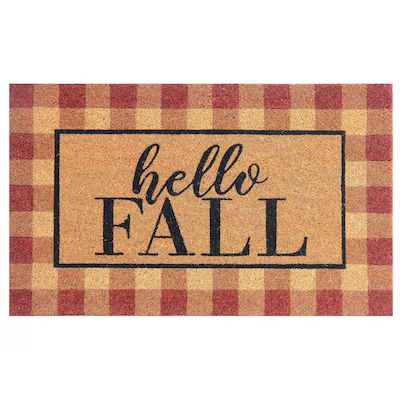Style Selections  1-1/2-ft x 2-1/2-ft Natural Indoor Fall Door Mat | Lowe's