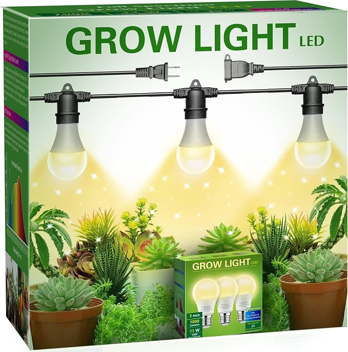 Briignite Hanging Grow Light, 3 LED Full Spectrum Grow Lights with 8.86ft Power Cord, Replaceable... | Amazon (US)