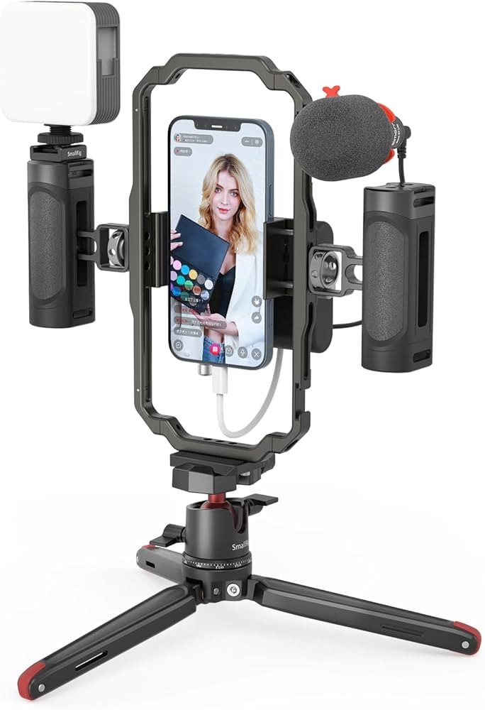 SmallRig Universal Phone Video Rig Kit for iPhone, Smartphone and Cameras, Phone Stabilizer Rig w... | Amazon (US)