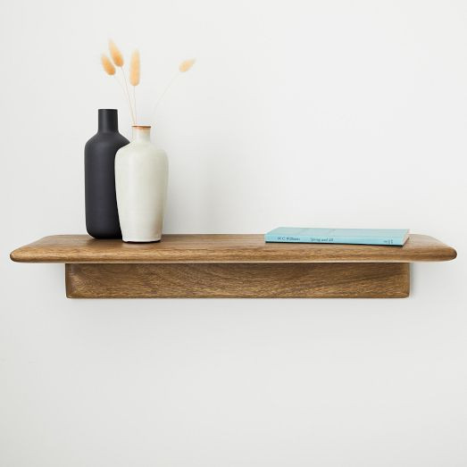 Anton Solid Wood Wall Shelves (24" – 48") | West Elm (US)