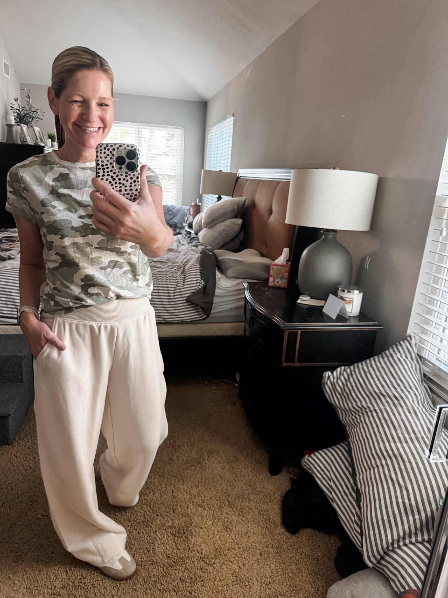 Ignore the mess and no make up but had to share these Aerie pants while they are still on sale. They are called the Apres-Chill trouser and they are so soft and comfy. Grab them while they are still in stock. 

My tee is Aerie too but sold out. Linked a similar option. 

#LTKOver40 #LTKootd #LTKSaleAlert