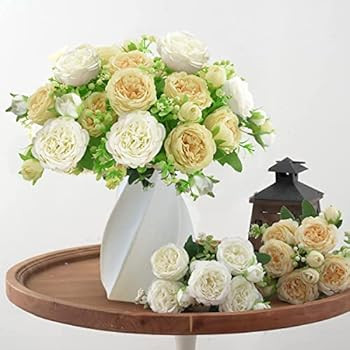Artificial Flowers ,Artificial Fake Peony Flowers for Decoration,Bouquet Silk Peony Flowers for Home | Amazon (CA)