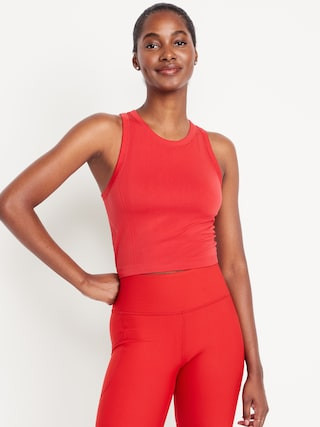 Fluid Seamless Fitted Crop Tank Top | Old Navy | Old Navy (US)