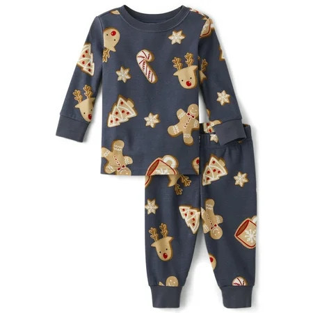 The Children's Place Baby Unisex Matching Family Gingerbread Snug Fit Cotton Pajamas, Sizes 0-24 Months | Walmart (US)