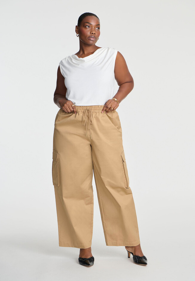 Woven Cargo Pocket Pant | Eloquii