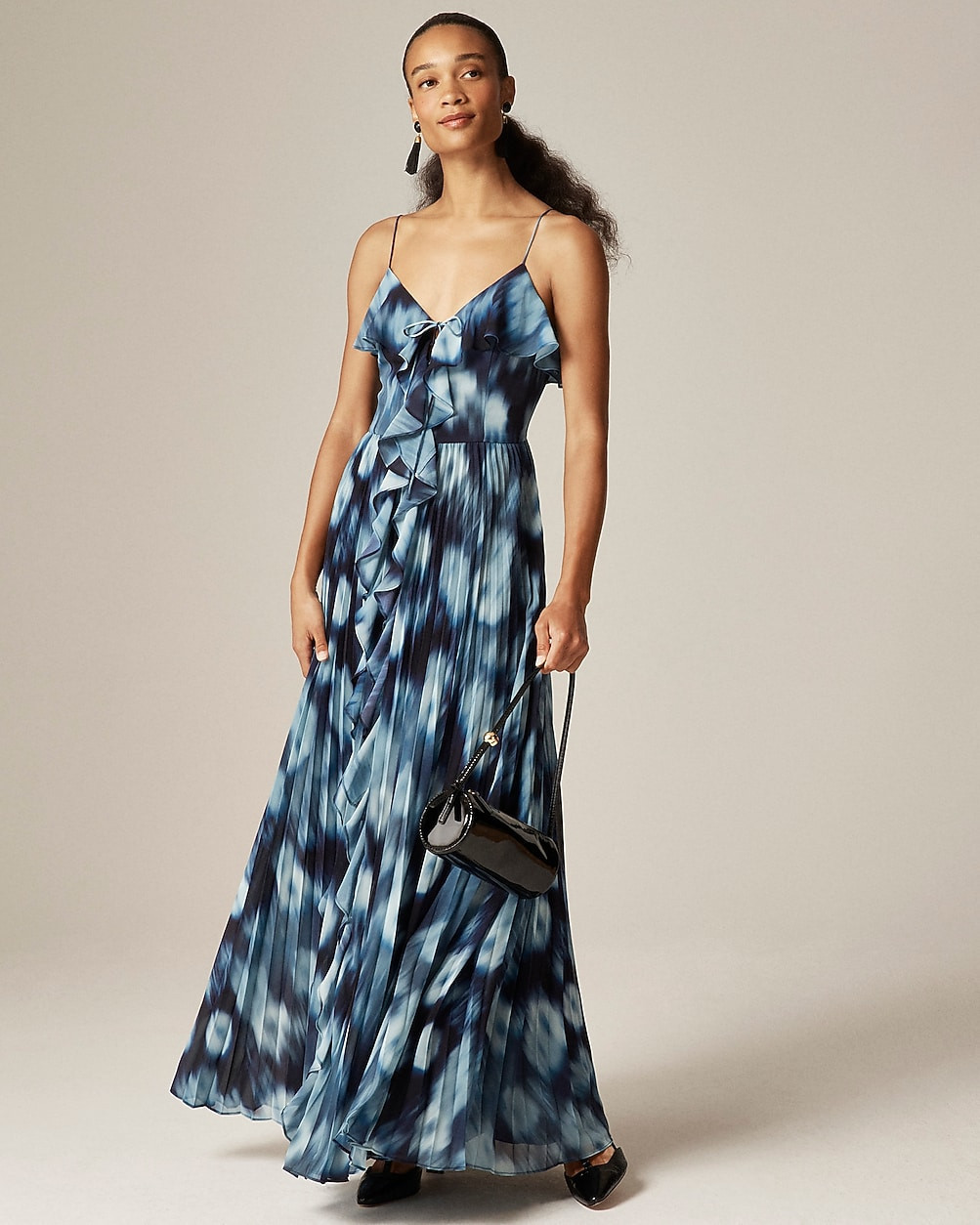 Collection chiffon ruffle dress in blurry floral print | J. Crew US